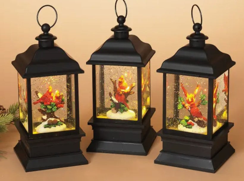 A G010 XYZ !SALE! CARDINAL SNOW WATER GLOBE