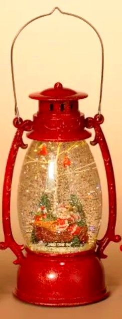 A G050 Santa Lighted Holiday Spinning Water Globe