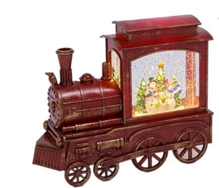 A G420 Snowman Musical Lighted Train Snow Water Globe