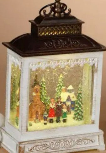 A G530 Carolers Lighted Musical Spinning Water Globe Lantern