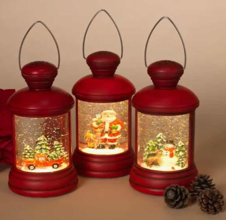 A G590 Truck Red Water Lanterns Water Snow Globe