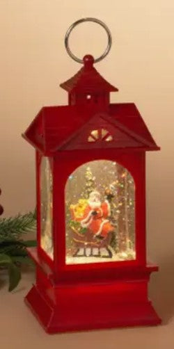 A G860 Santa Lighted Holiday Spinning Water Globe