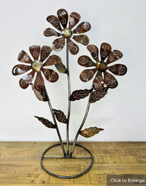 Flowers - Rustic Metal Art