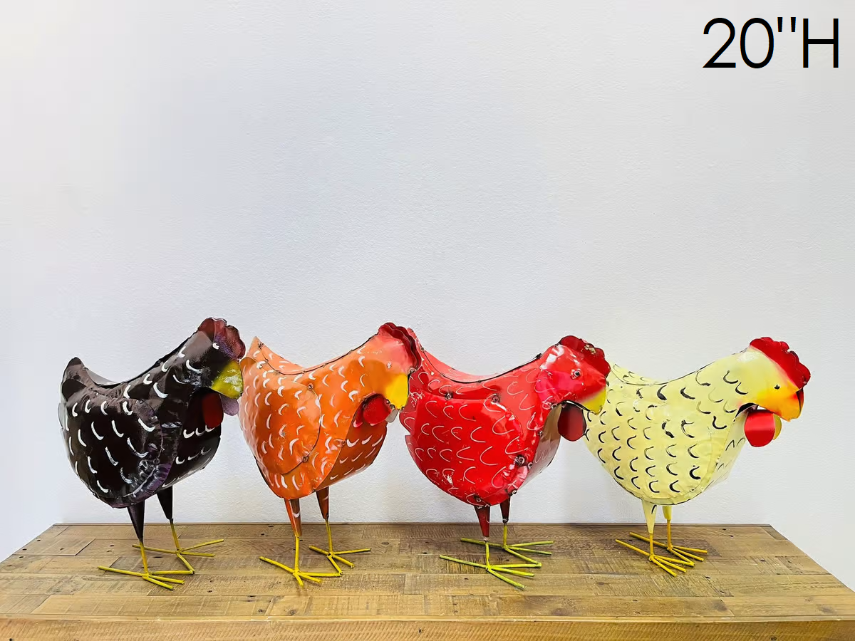 Chicken Hen LARGE 20" Metal Art