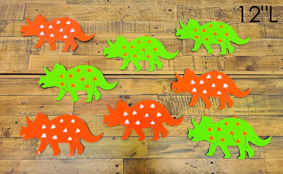 Dinosaur Triceratops Wall Sign