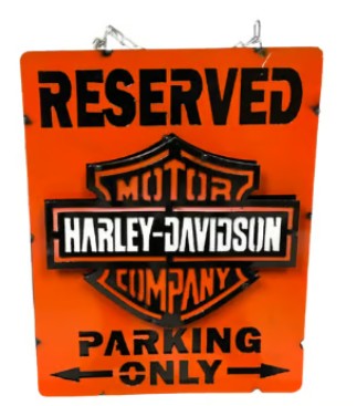 Harley Davidson Reserved Motorcycle Sign