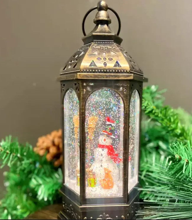 A H005 Snowman Lantern Snow Water Globe