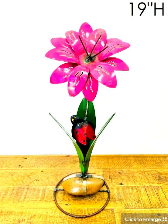 Flower Lily ladybug Metal Art