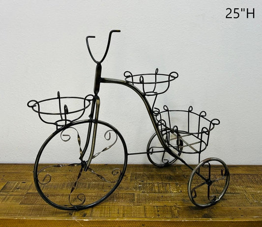 Tricycle Fairford Natural Planter Small (  Metal Art )
