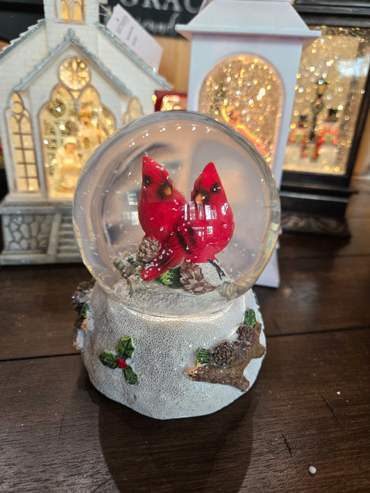 A G180 Large Holiday Cardinal Water Globe (various)