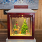 A G670 DEER Lighted Spinning Water Globe Lantern