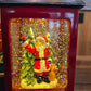 A R809 TRAIN SANTA & CARDINAL MUSICAL LIGHTED WATER LANTERN