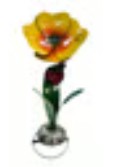 Flower Poipy with ladybug Metal Art