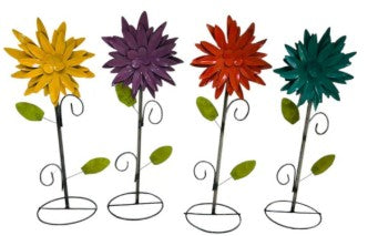 Flowers Dahlia single on stand Metal Art