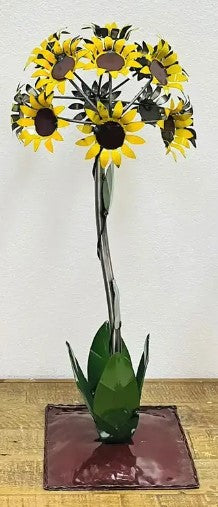 Flower SunFlower Bush Medium Metal Art