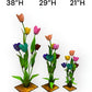 Flower Tulip Vase Small 21" Metal Art