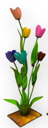 Flower Tulip Vase Large 38" Metal Art