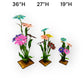 Flower Daisy Vase Small 19" Metal Art