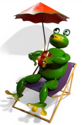 Beach Frog Metal Art