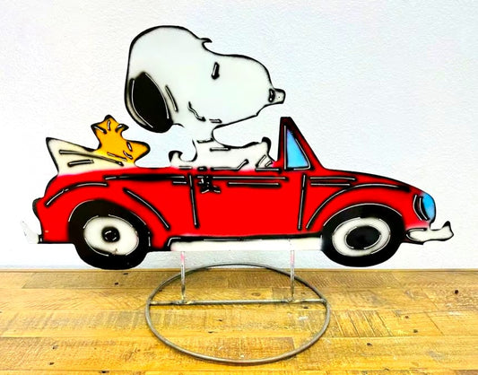 Sign Snoopy Car