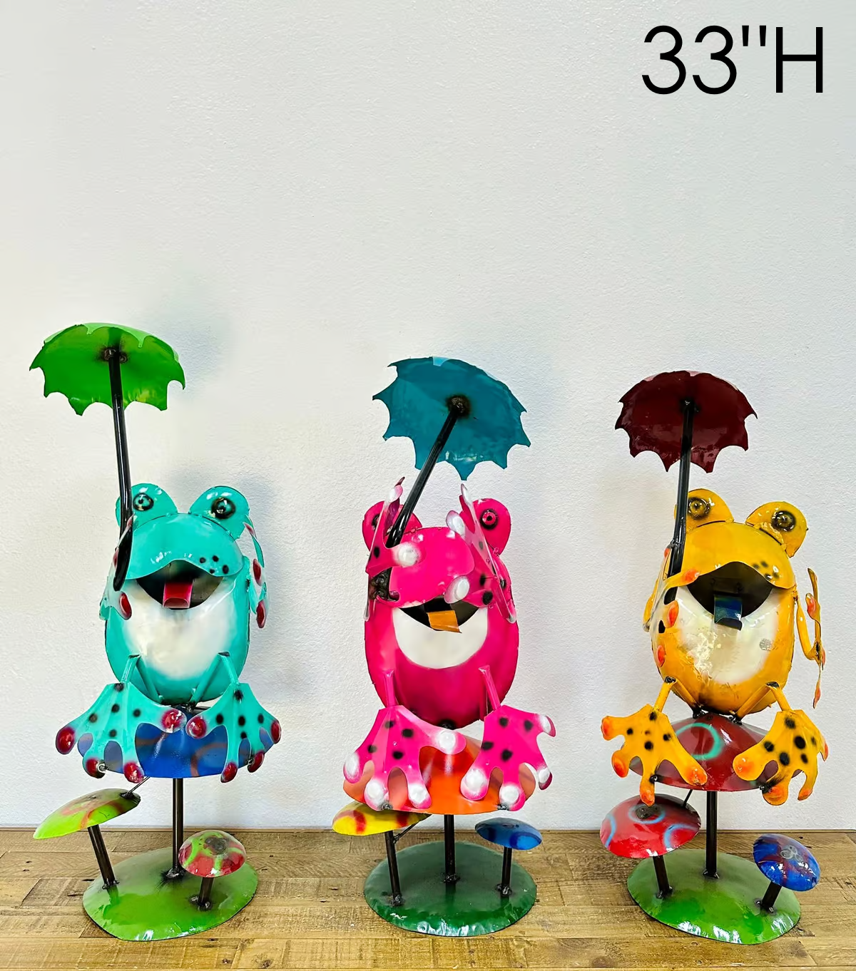 Frog mushroom Umbrella Metal Art