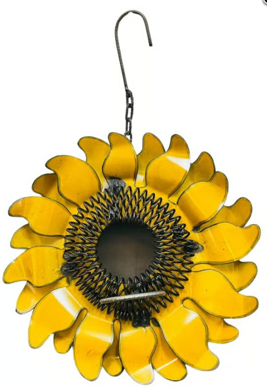 Sunflower Birdhouse Metal Art