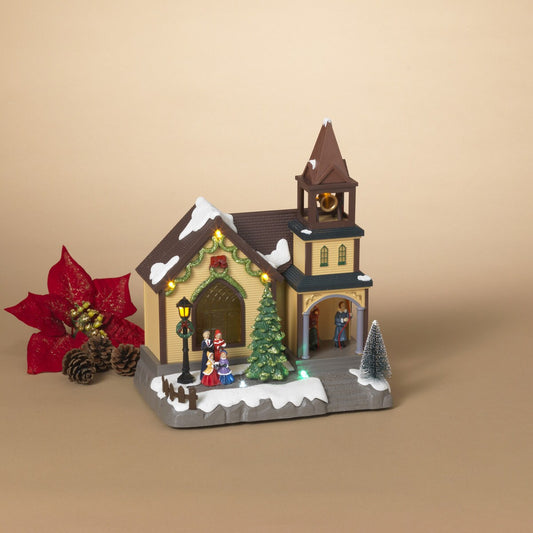 A G100 Lighted Animated Musical Holiday House