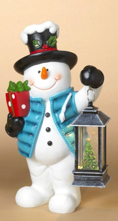 A G390 SNOWMAN Lighted Holiday Lantern