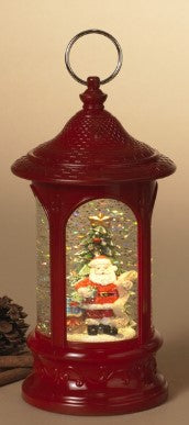 A G880 SHORT Santa Lighted Holiday Spinning Water Globe