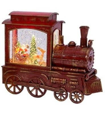 A G420 Santa Musical Lighted Train Snow Water Globe