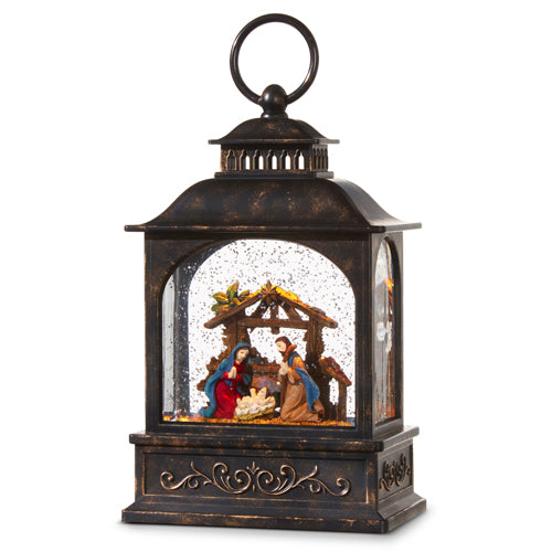 A R511 8.5" Nativity Lighted MUSICAL Water Lantern