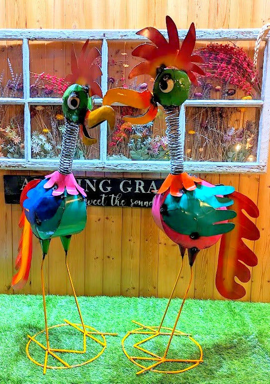Bird Colorful 42" Metal Art
